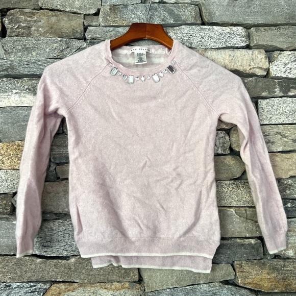 Girls Max Studio Cashmere sweater with gem beading at neck (size M 10-12) - Picture 1 of 5